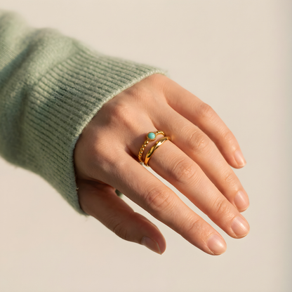 Anillo Amuleto Amazonita – Equilibrio