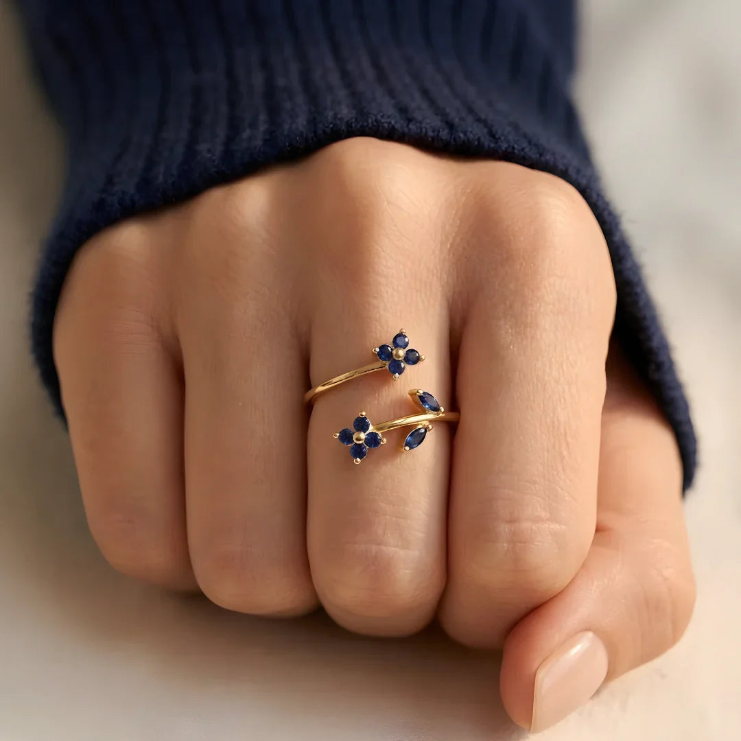 Anillo Flora Zafiro