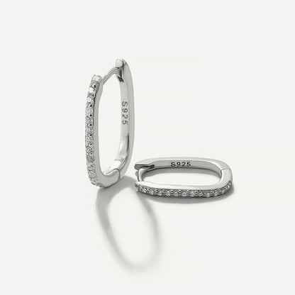 Pendientes Huggie Cubic